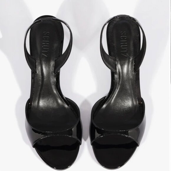 Schutz Scarlett Sling Mid Sandals in Black, size 5 - Picture 1 of 6